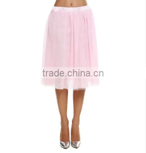 2016 New Women Princess Fairy Style 5 Layers Voile Tulle Maxi Bouffant Puffy Casual Chiffon Skirt photo-4