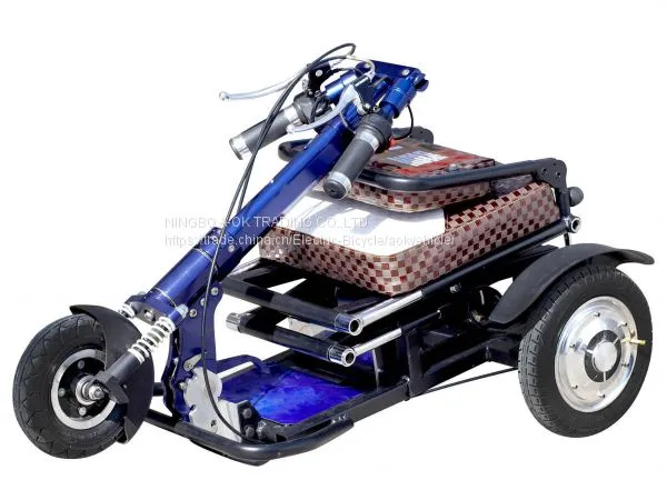 China Cheap Foldable Electric Tricycle Adults, Folding 3 Wheel Electric Tricycle With Lithium Battery photo-2