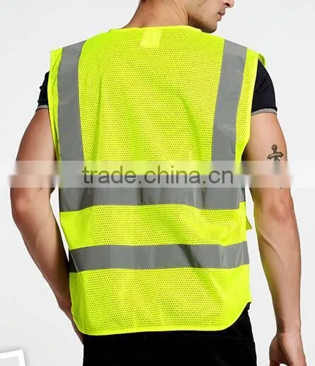 2017 Reflective Vest 3m Tapes Yellow Safety Vest photo-2