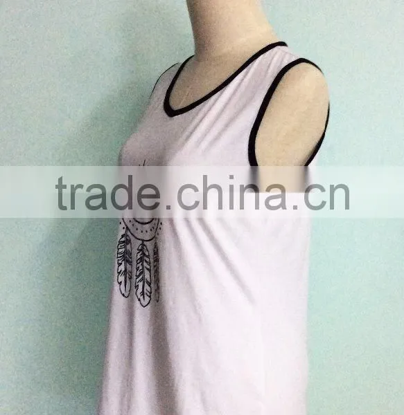 2017 Women Sleeveless Dress Slim Fit OEM Service 100% Cotton Bulk Clothing photo-5