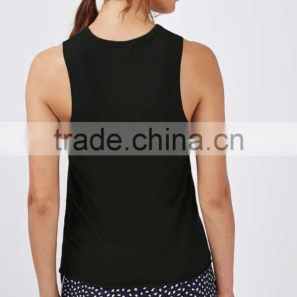 JXY Basic Black Tank Top for Woman photo-3
