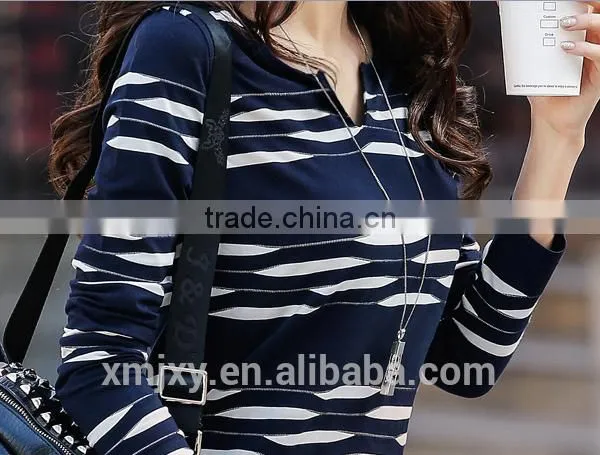 Wholesales Comfortable 100% Cotton T-shirt Long Sleeve for Ladies photo-4