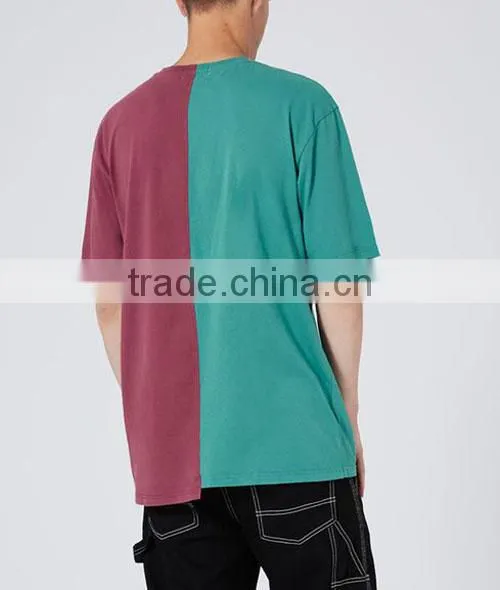 Custom Latest Men Asymmetric Personality Trend T - Shirts photo-3