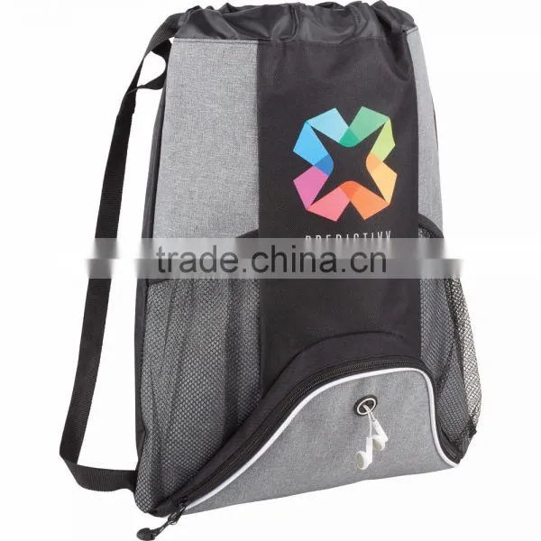 Corona Deluxe Drawstring Backpack - Features Open Main Compartment That Includes Shoulder Straps Which Also Cinch the Bag Shut photo-6