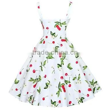 Walson Cherry Rockabilly Hepburn Pinup Business Swing Dress photo-2