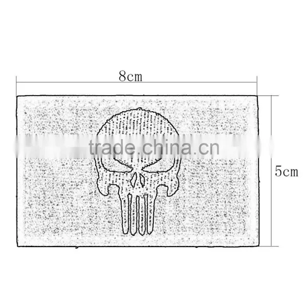 Punisher Skulls Rectangle Embroidery Trim Tactical Patch Armbands Shoulder Badg 2015 Fashion photo-5