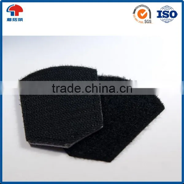 Custom Shape Nylon Black Hook Loop Touch Tape Patch For Uniform & Bags photo-2