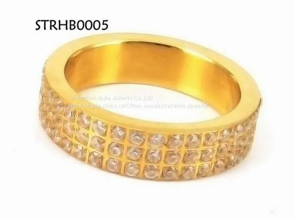 18K Gold High Polished Stainless Steel Ring For Marriage Ring photo-2