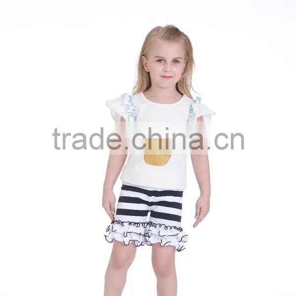 Wholesale Blank Baby Clothes Toddler Summer Pants Girls Icing Ruffle Shorts photo-2