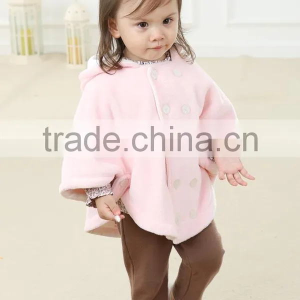 Lovelybabies Fashion Girls Button Cloak Long Sleeve Hooded Cape Coat Cloak photo-5