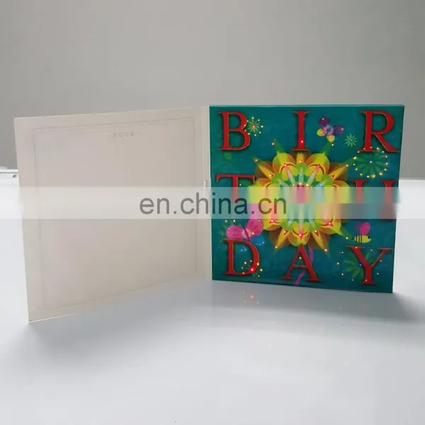 Led Light Handwork Paper Art Business Greeting Card photo-3