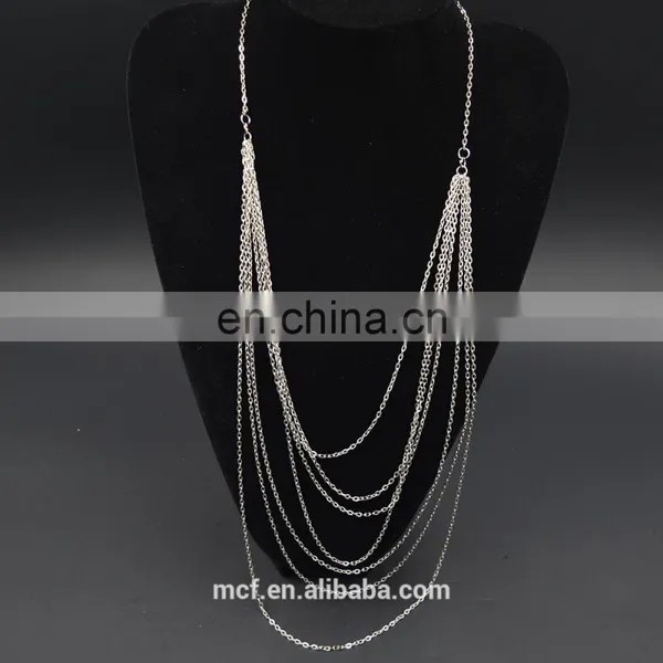Latest Design Fashion Crystal Pendant Gemstone Chain Necklace MCB-0052 photo-2
