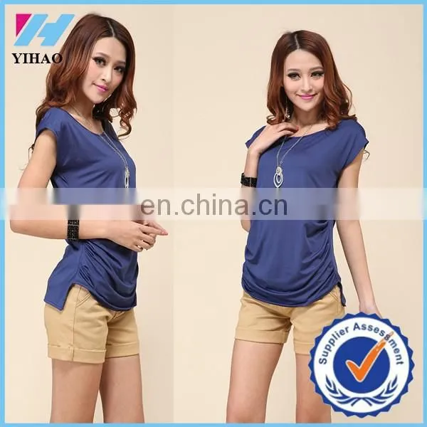 Trade Assurance Yihao Fashion Leisure T-shirts Wholesale 2015 Women Short t Shirt