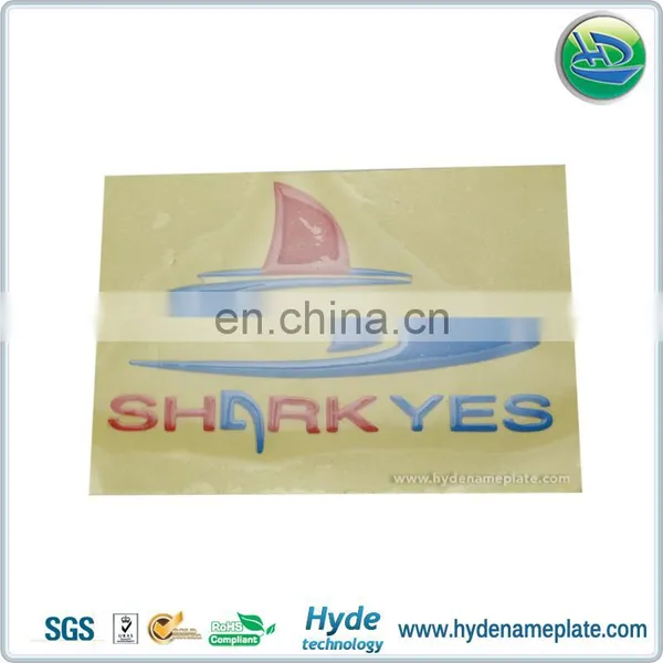 1.2mm Thick Embossed Flexible 3D Seperated Letters Plastic Sticker With Red And Blue Color photo-2