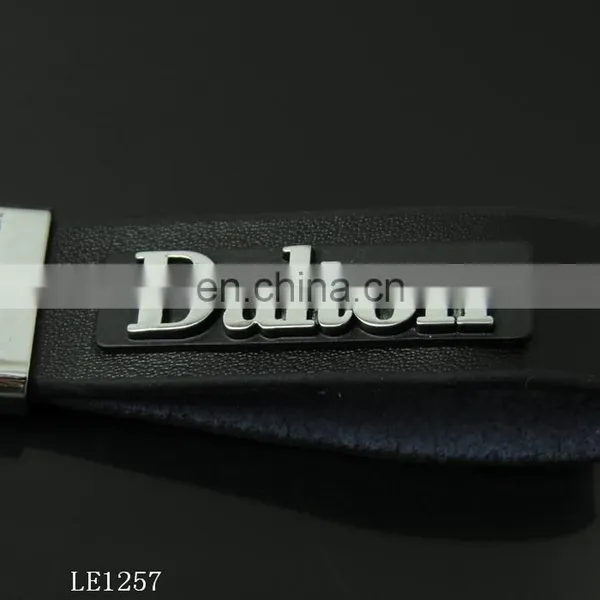 D Shaped Leather/PU Keychain Promotional Key Ring photo-3