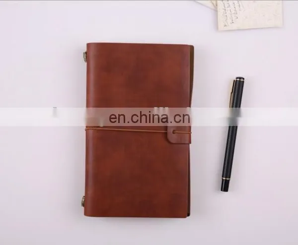 Creative A6 Leather Travel Notebook Refillable Paper Journal Notepad photo-3