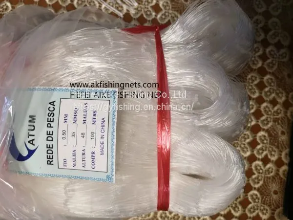 (Red de Pesca Monofilamento)High Quality Crystal Fishing Nets ,soft and Shine,depthway, Twine Selvage,strong Double Knot photo-2