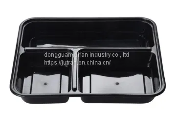 Packing Use PP Disposable Plastic Microwave Rectangular Food Container 650ml