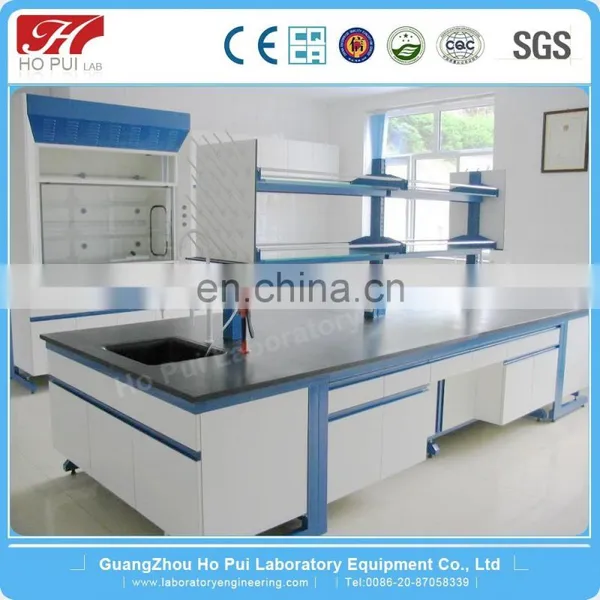 Epoxy Resin Worktop Lab Bench With Reagent Shelf Chemical Resistant Lab Table Lab Furniture photo-5