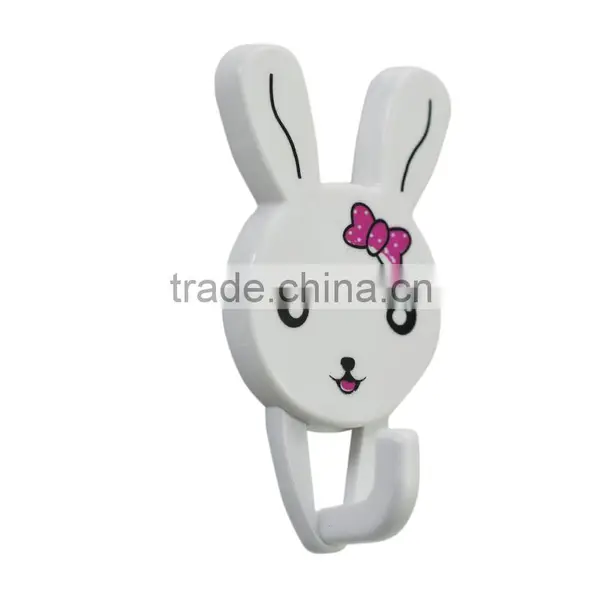 White Self Adhesive Removable Plastic Back Hooks photo-2