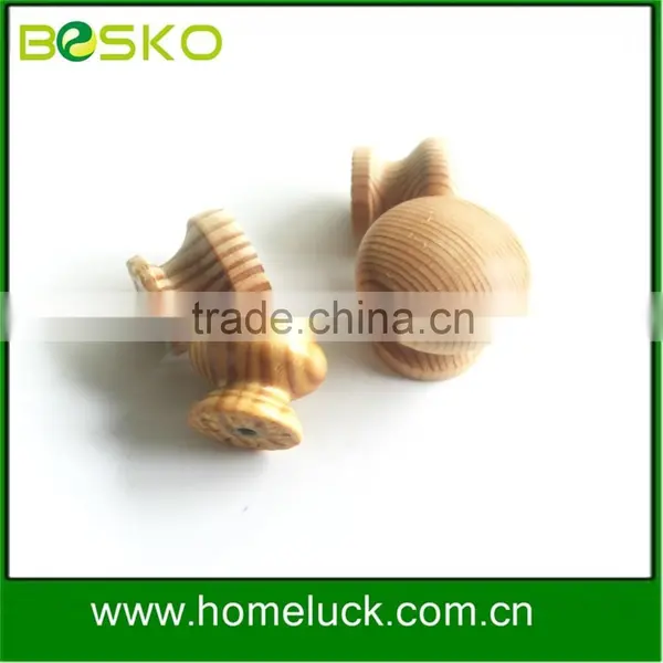 Natural Material Drawer Wood Door Handles Small Round Wooden Knobs Quality Choice photo-2