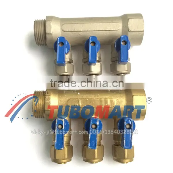 China Supply Heating Plumbing Brass Pap Pex Pipe Manifolds With Ball Valve photo-5