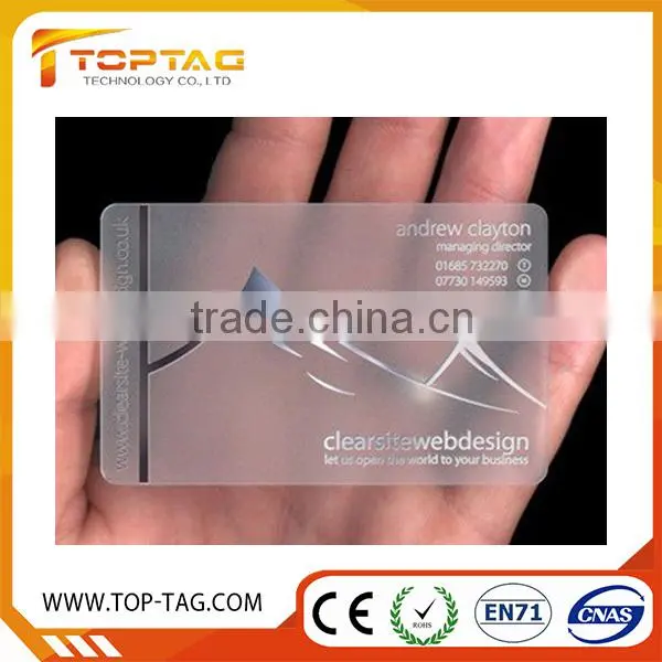 CR80 Transparent Business Cards / Standard Inkjet Pvc Card photo-3