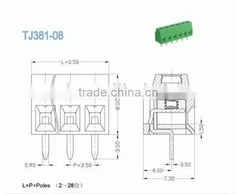 Screw Terminal Block Serve Site 3.5mm Connector to Terminal Block photo-2