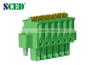 Termin Block Plug 7.5mm Screwless Female Pluggable Terminal Block For Electric Power 300V 15A