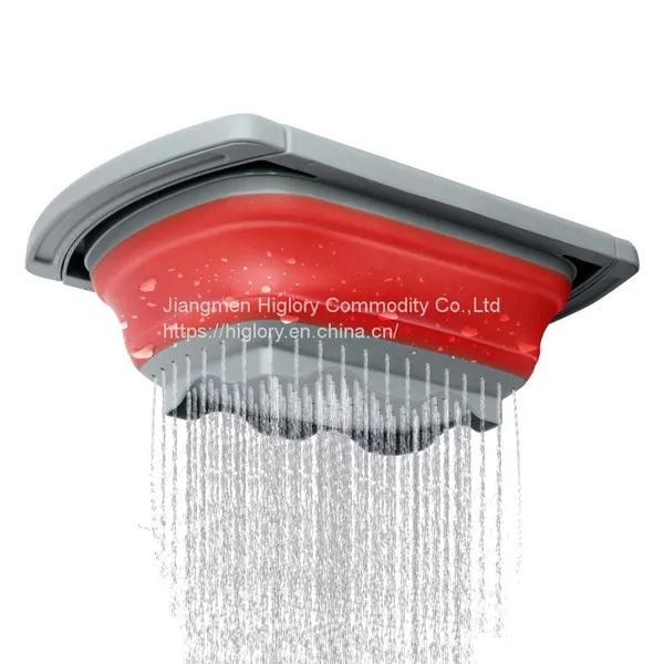 Collapsible Colander Silicone Fruit Vegetable Draining Basket Folding Kitchen Strainer Filter Basket photo-4