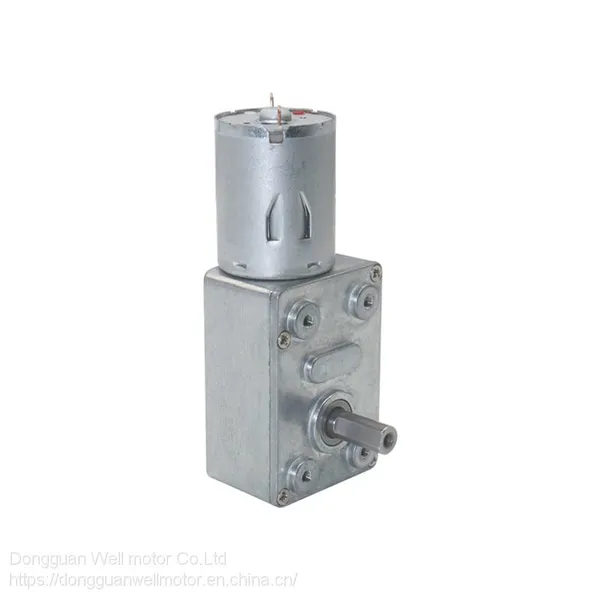 18v 12v 24v Brush Metal Worm Gear dc Electric Motor for Smoke Exhaust Machine photo-4