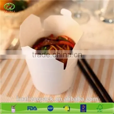 Single Wall Round Bottom Disposable Folding Paper Cardboard Lunch Box photo-4