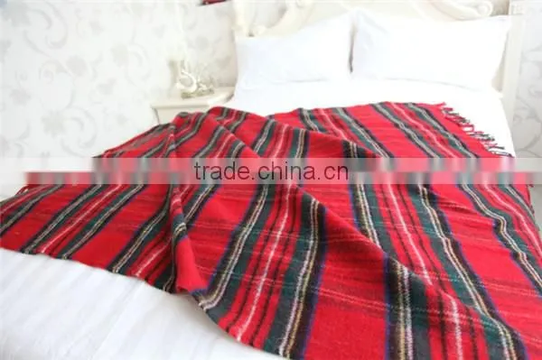 NO.1 China Blanket Factory China Supplier Home Use Travel Set Luxury Tartan Wool Throw Blanket Quality Choice
