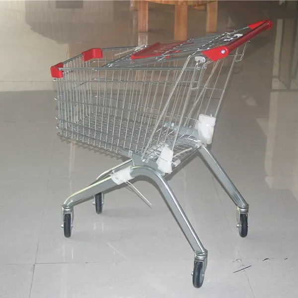 Metallic Trolley Supermarket Hand Shopping Trolley photo-5