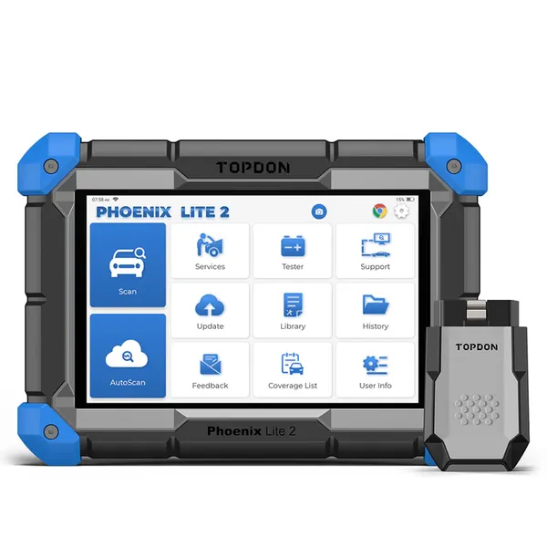 TOPDON Phoenix Lite 2 Bidirectional Scan Tool, OBD2 Scanner, ECU Coding, 2 Year Free Update, Wireless Automotive Diagnostic Scanner