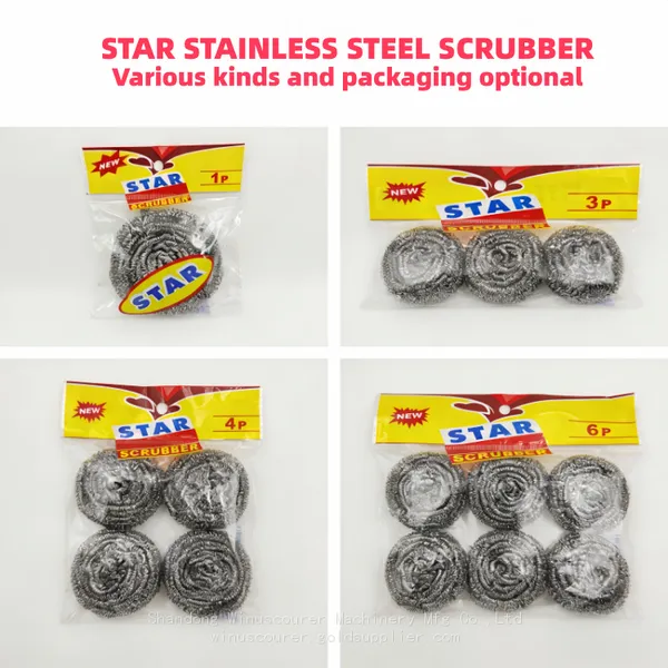 6 Packing Ss410 Scourer Customized Kitchen Cleaning Scourer Ball photo-2