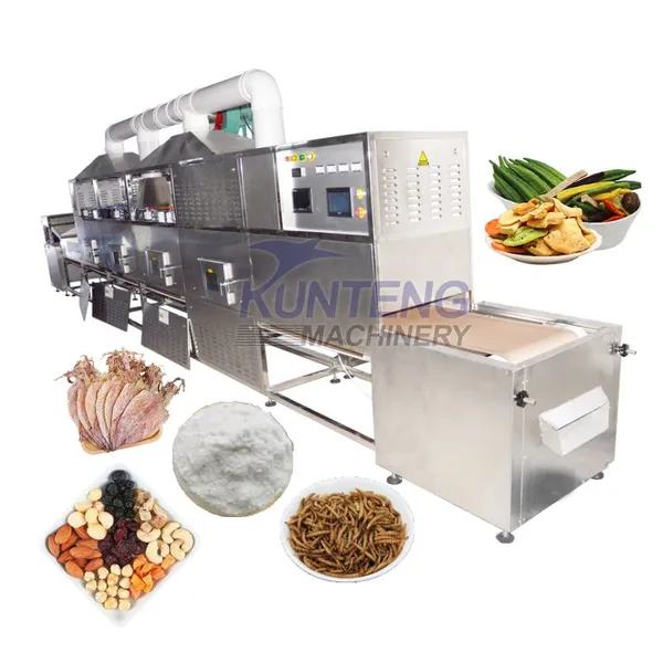 Professional Industrial Microwave Tunnel Food Drying and Sterilizing Machine EPC
