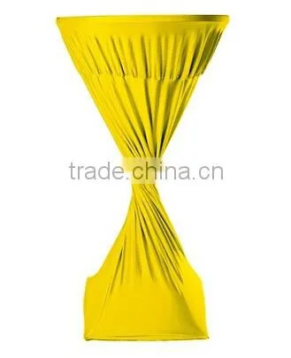New Style Swirl Cocktail Round Table Cover High Bar Spandex Table Cloth photo-4