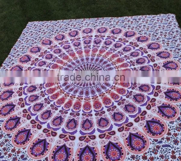 Special Handmade Mandala Cotton Elephant Tapestry Tiedye Picnic Blanket Wholesale photo-2