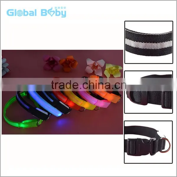 Wholesale Fluorescent Flashing Light Dog Collar for Puppy Dog