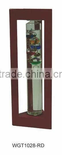 China Manufacture Triangular Wooden Frame Galileo Thermometer photo-3