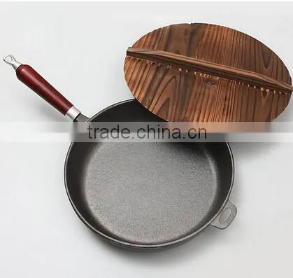 Carbonized Wood Pan Lid/ Wood Pan Cover/ Wood Pot Cover With Handle photo-5