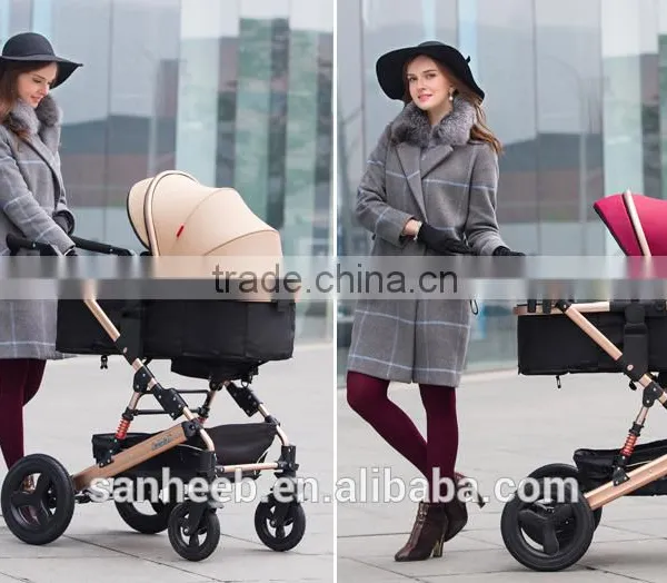 2016 New Style! Summer Deal! 3in1 Luxury City Select High View Anti-Shock Folding Baby Stroller,Travel System Infant Carriag photo-3