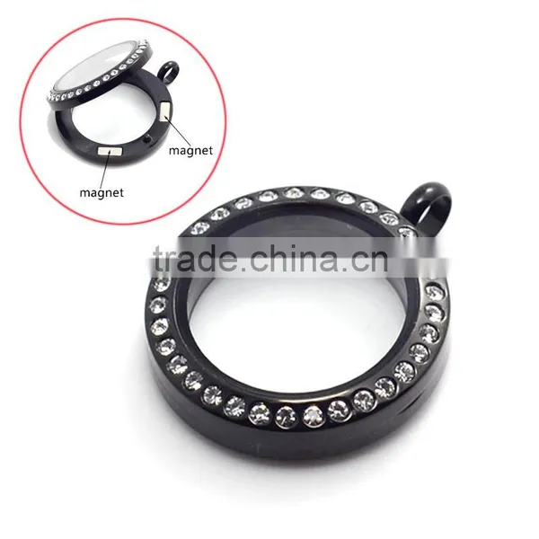 Best Quality Diy 20mm Round Crystal Silver/gold Magnet Glass Memory Charms Floating Locket photo-5