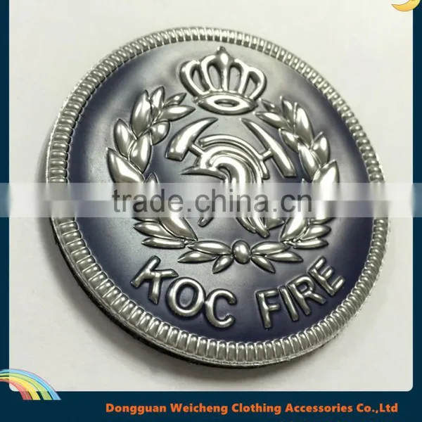 Round Badge 3D PVC With Silver Plating Color for Bag photo-2