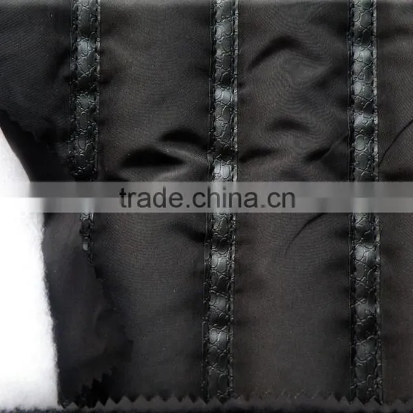 Fashion Polyester Stripe Padded Fabric With Quilting for Down Coats/jacket photo-2