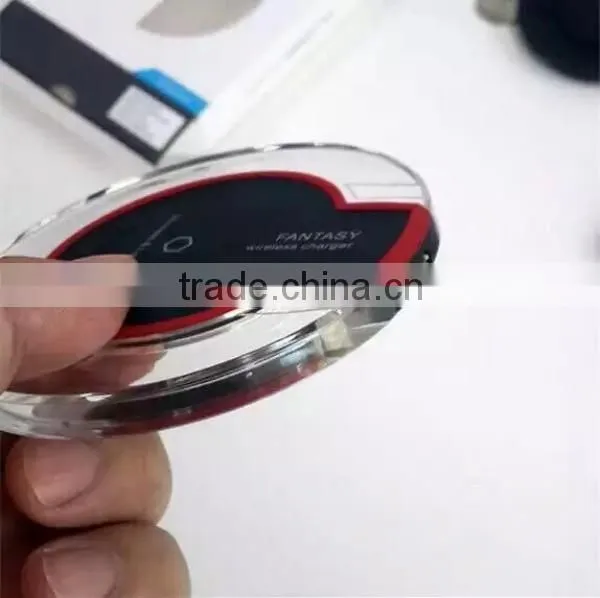 Wireless Phone Charger for Iphone for Samsung Galaxy S6 Fantasy Crystal UFO Shape Charging Pad With LED Lighting photo-4