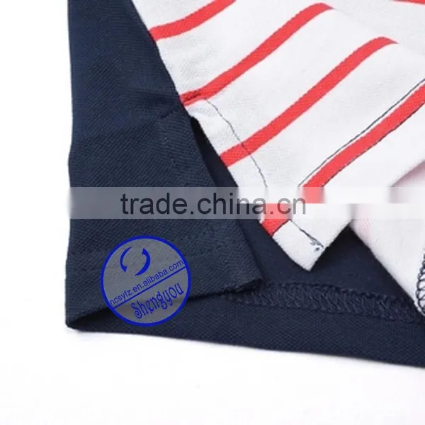Custom Striped T-shirt Wholesale Polo Shirt photo-5