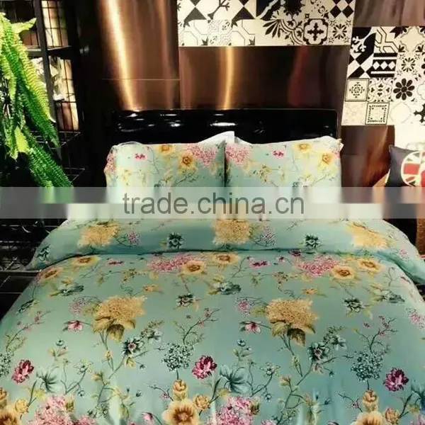 Fashion Duvet/comforter Cover With Allover Reactive Print/flower Printed Duvet Cover
