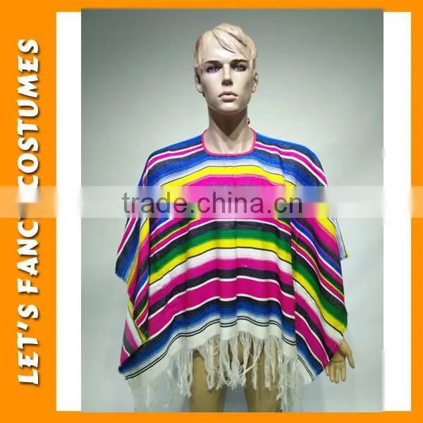 Wholesale Discount Colorized Knitted Cashmere Mexico Party Adult Poncho PGPF0023 photo-3